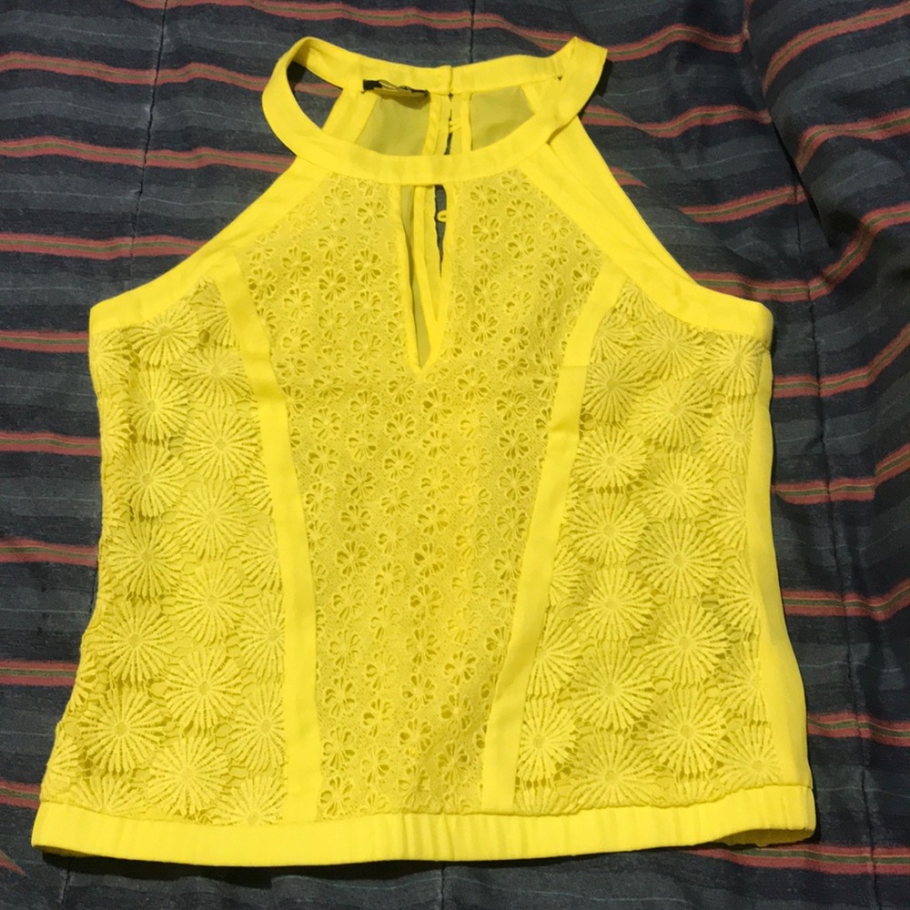 Yellow knitted top